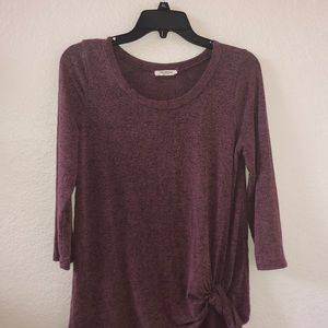 Long sleeve shirt with knotted detailing